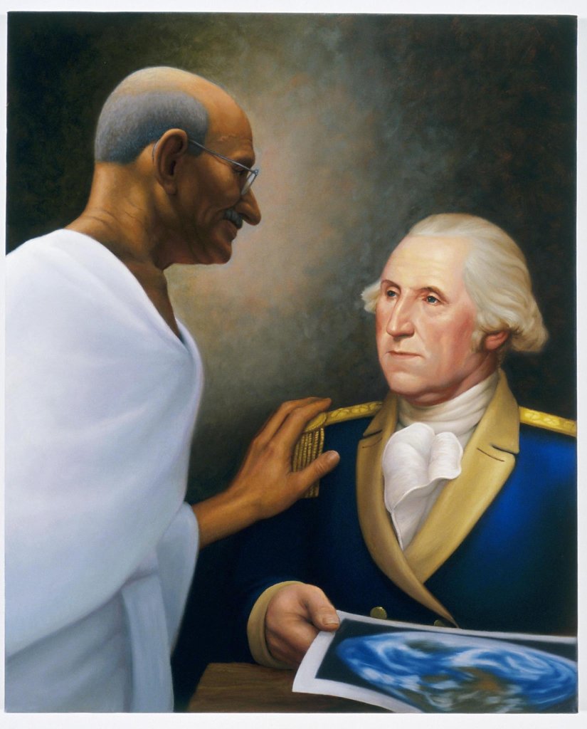 Founding Fathers (Mahatma Gandhi and General George Washington)